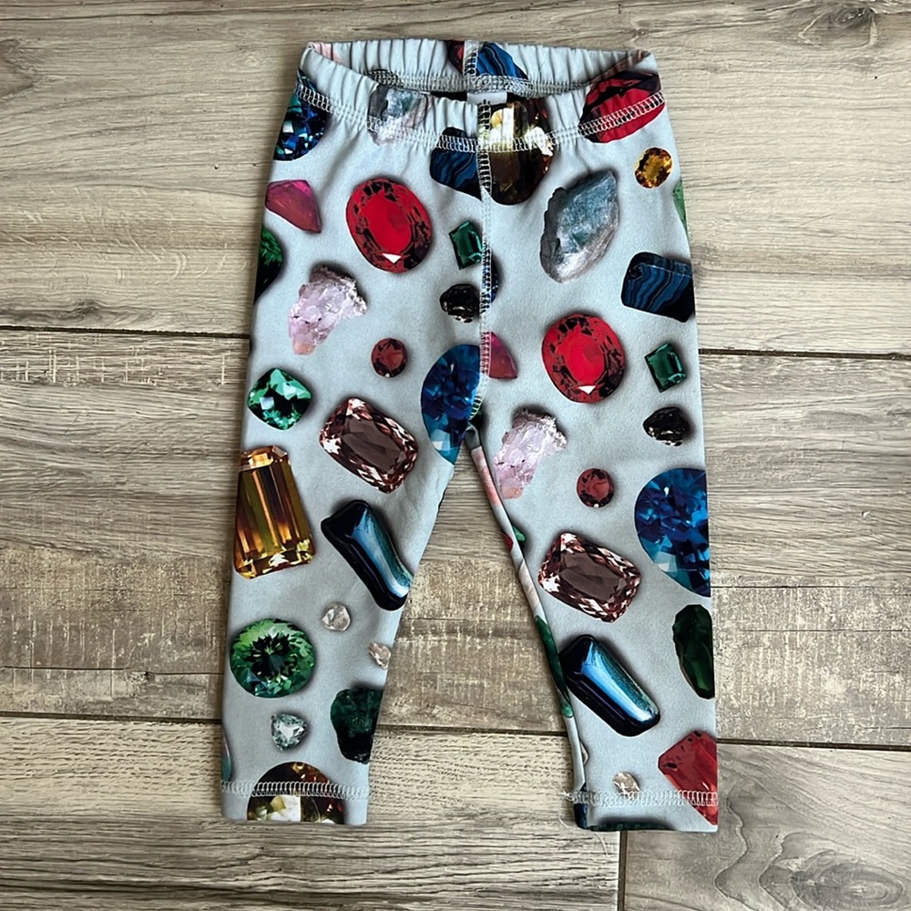 Excellent condition Molo gem 💎 stone print leggings 9m